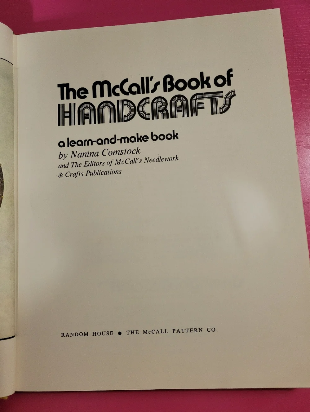 Vintage 1972 The McCall's Book of Handcrafts (0773)